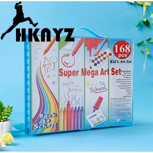 Hot sale of 168 watercolor pen sets Childrens Painting Kit Training Course School Prizes drawing pencil art supplies