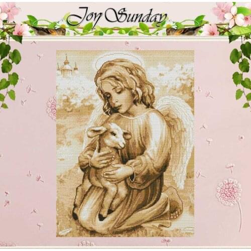Angger And Lamb Counted 11CT 14CT Cross Stitch Sets DIY Chinese wholesale Cross-stitch Kits Embroidery Needlework home decor