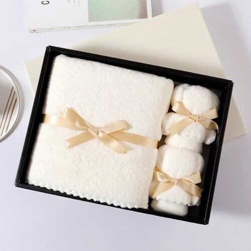 Bear creative party gift box towel bath towel coral velvet lovely towel Christmas gift women Valentines Day wedding gift home