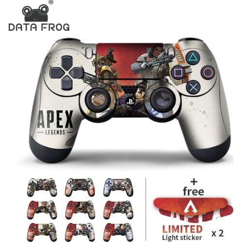 Data Frog 2Pcs Stickers For Apex Legends Controller Skins For Sony PlayStation4 Game Controller For PS4 Slim Pro Stickers