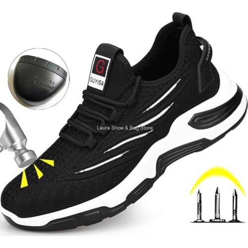 Indestructible Work Shoes For Men Boots Steel Toe Cap Anti-stab Anti-smash Comfort Work Seaker Male Work Safety Boots Adult Shoe