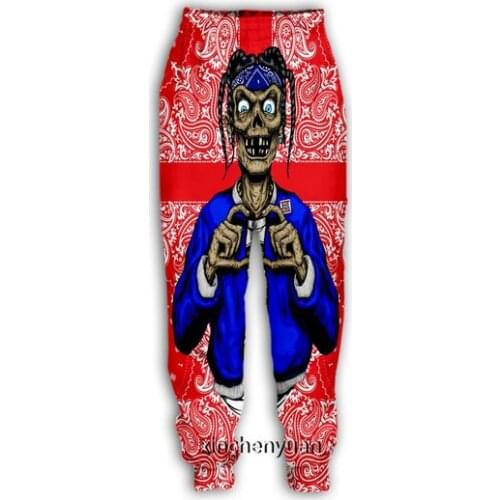 New 3D Printing Blood Gang Bandana Fashion Men Women Tracksuits Crewneck Hip Hop Pants Plus Size S-7XL streetwear