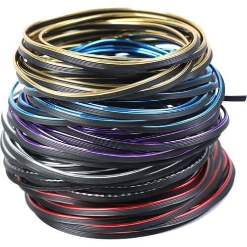 New 5M Universal Auto Chrome Car Seal Accessories Styling Interior Exterior Decoration Door Strip Moulding Trim Dashboard Edge