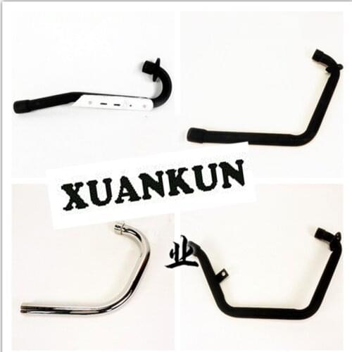 XUANKUN Motorcycle Refitted Front Exhaust Plating Color Matte Black