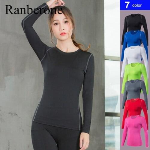 Sexy Women Sport Shirts Solid Color High Elastic Gym Yoga Quick Dry Top Running Breathable Long Sleeve Breathable T-Shirts 2020