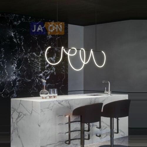 LED Dimmable Black White Golden Silver Music Notes Hanging Lamps Pendant light Suspension Luminaire Lampen For Dinning Room