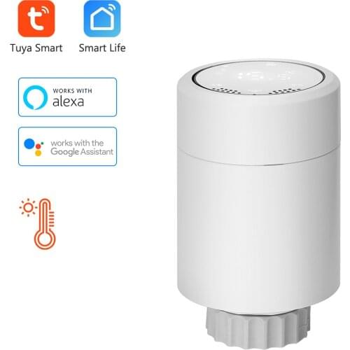 TRV Tuya Smart ZigBee3.0 Radiator Actuator Thermostat Programmable Valve Temperature Controller Voice Alexa Google LCD Display