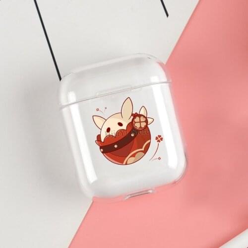 Genshin impact Klee Clear Cases For Apple Airpods 1 2 Earphone Bluetooth Wireless Cover For Airpods 2 1 Coque