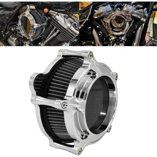 RSD Turbine Clarion Air Cleaner Chrome Intake Filter For Harley Sportster Iron 883 1200 Softail FXSTF Touring FLHRC FLHTC Dyna