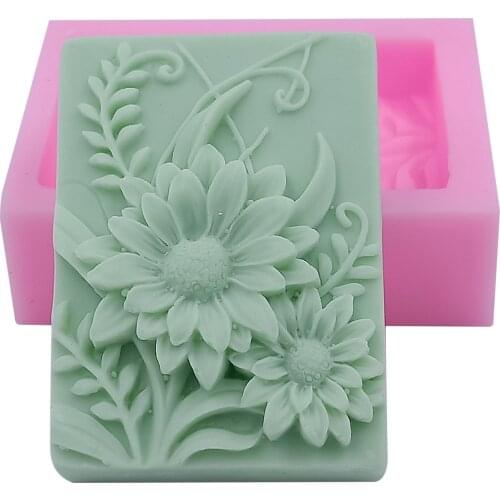 Monqui Morning Glory Flower Silicone Soap Molds Candle Molds Art Craft Molds Resin Molds