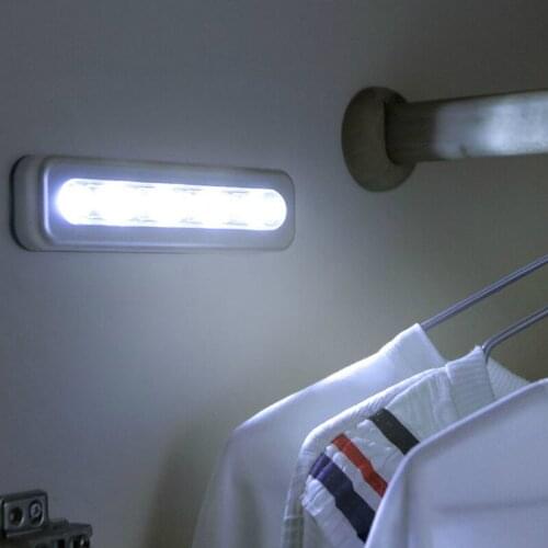 5led LED Energy-saving Lamps Paste Closet Lamp Cabinet Lamp At Will Press Type Bedside Night Light Car Emergency Lighting