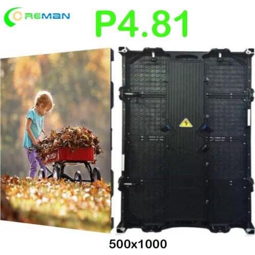 Led animation screen pantalla led publicidad P4.81 full color led cabinet 500x1000 hire led video wall digital screen P2.9 P3.9