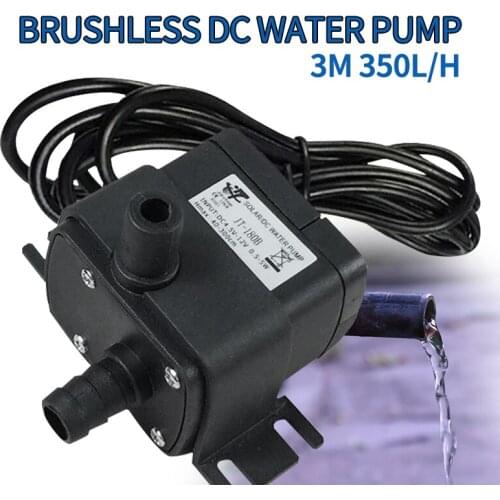 3m 350L/H Mini Brushless Water Pump Dc12v Micro DC Water Pump Computer Water Cooling Pump for Submersible Hot Motor Fish Tank