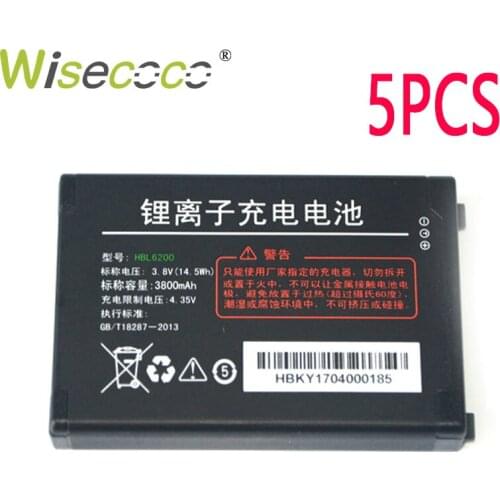 WISECOCO 5PCS 3800mAh HBL6200 Battery For Urovo i6200S i6200a i6300a Scanner In Stock High Quality Battery+Tracking Number