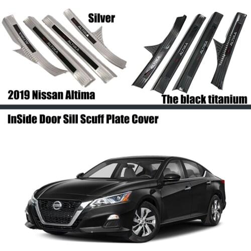 For Nissan Altima 2019 2020 4PCS Carbon Fiber Protect Sticker Car Door threshold Sticker Auto Car Accessories