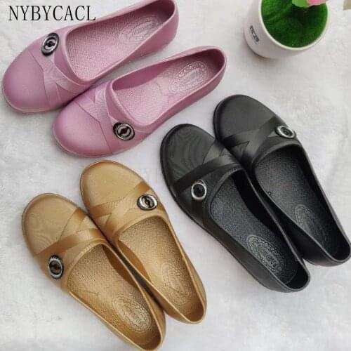 Women Ankle Rain Boots Autumn Ladies Rubber PVC Waterproof Rainshoes Water Shoes Slip On Fashion Female Low for Flats Footwear