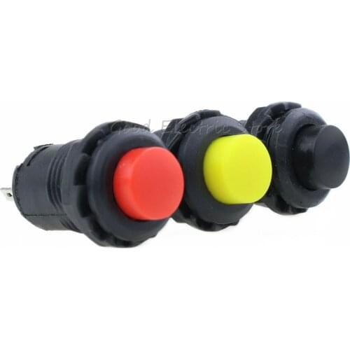 10pcs DS228/428 Red and Green or Black 12MM Self Return Momentary Push Button Switch