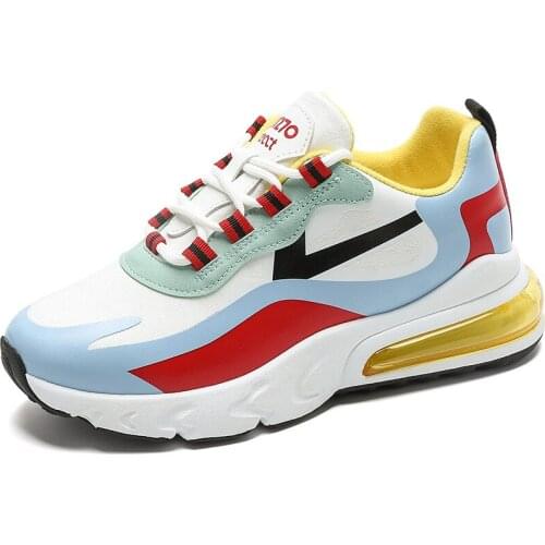 2020 Autumn New Style Street Snap Versatile Air Cushion Athletic Shoes Womens Platform Shoes Running Shoes