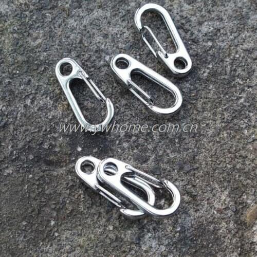 5PCS Stainless steel Carabiner Bottle Hook Keychain Buckle Hanging Padlock Release Keyring Camping Hiking tents Spring Snap Hook