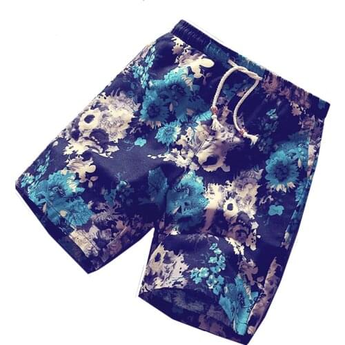 A1312 hot sale 2020 new Youth pop Mens tide beach summer fashion city flower shorts cheap wholesale