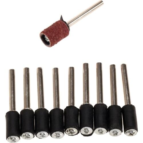 Dophee Dremel Accessories 12.7mm Drum Rubber Mandrels 3mm Shank Rod for Sander Sanding Grinding Polishing Fit Dremel Rotary Tool