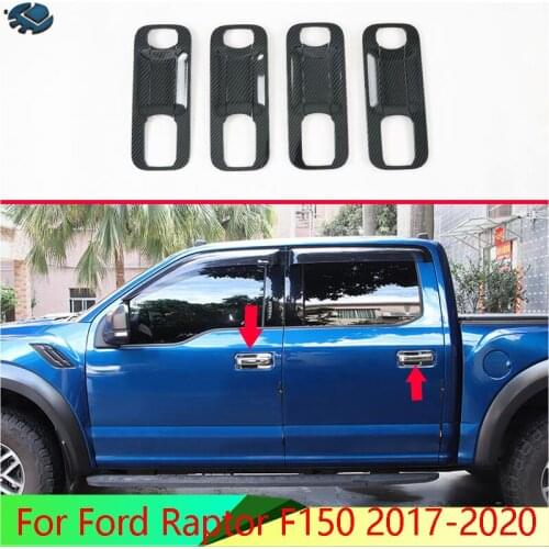 For Ford Raptor F150 2017-2020 Car Accessories ABS Chrome Door Handle Bowl Cover Cup Cavity Trim Insert Catch Molding Garnish