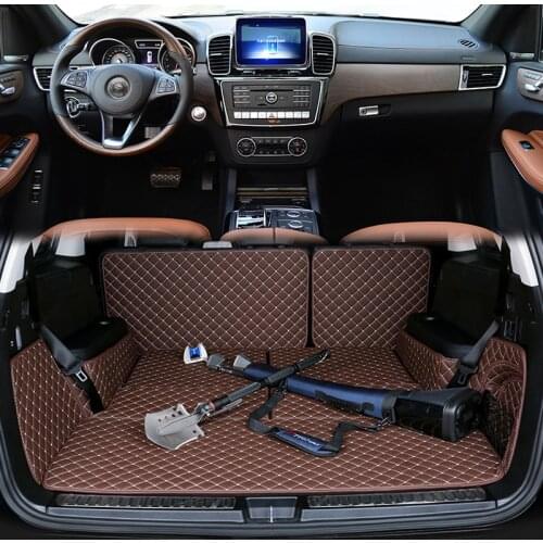 Car Travel Special car trunk mats for Mercedes Benz GL X166 7seats -2013 waterproof cargo liner mat boot carpets four season