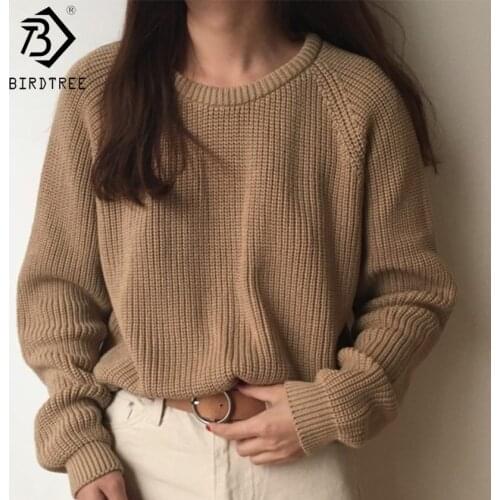 Женские вязаные пуловеры BIRDTREE TB China At AliExpress