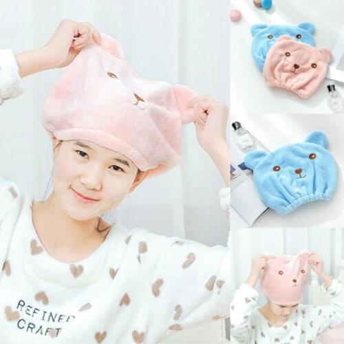 Quickly Dry Hair Shower Hat Wrapped Towel Bathing Cap Bathroom Accessories Adeeing Microfiber Hair Turban Shower Cap