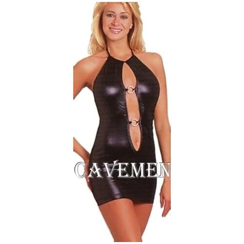 Double metal ring Leatherwear*1390*Ladies sexy G-string T-back Teddy Bikini Boxer Triangle Pajamas Suit Free Shipping