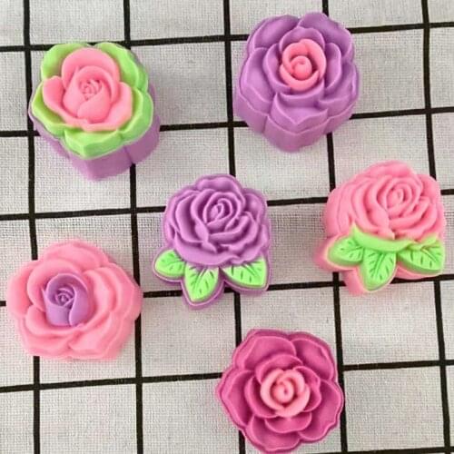Mooncake Mold Rose Flower Stamp Cake Cookie Mould Cutter Hand Pressure Baking M68E