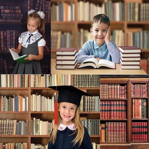 Avezano Backdrops For Photography Old Wooden Bookshelf For Books Library Study Home Decor Photo Backgrounds Banners Photo Studio