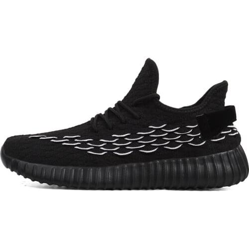 Informales zapatos red man white para Men shoes on sneaker 2020 knitting Fashion sports shoe sapatilhas woven sport black mens