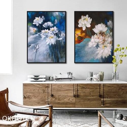 Chrysanthemum Canvas Oil Painting Artistic Flower Poster Decorative Pictures On The Wall For Living Room Mother Gift