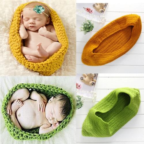 Newborn Baby Photography Costume Bbay Warm Sleeping Bags Infant Knit Swaddle Wrap Toddler Blanket Accessories