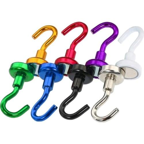 1pcs Suction Wall Magnetic Powerful Hook Magnet Holder 10kg Hook Holder Support Hardware Magnetic Tool