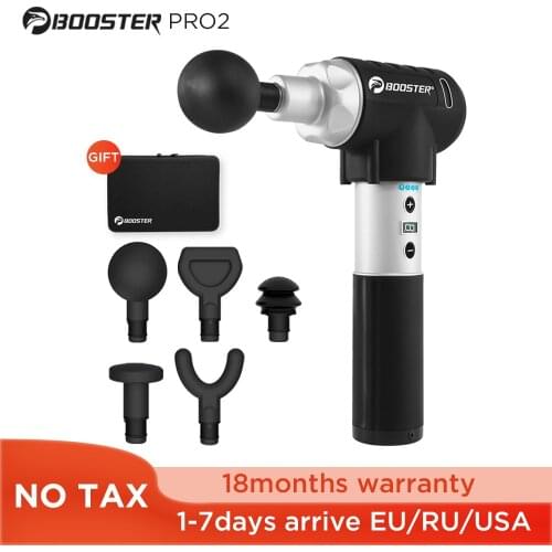 Booster Pro 2 Percussion Massage Therapy Massage Gun: Quiet + Powerful. Vibrating deep Tissue Ball Head, Deep Tissue Massage Gun