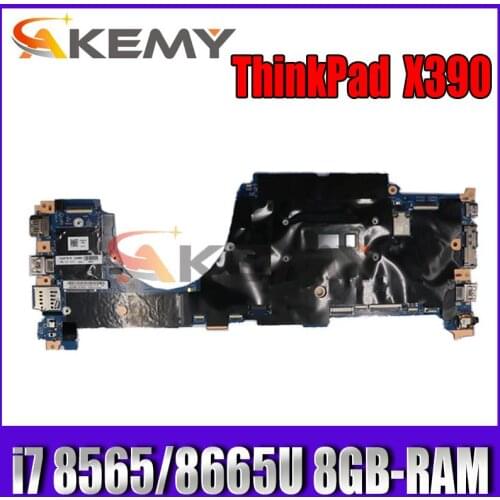 For Lenovo ThinkPad X390 Yoga laptop motherboard 18729-1 448.0G105.0011 with i7 8565/8665U CPU 8GB-RAM tested 100% working