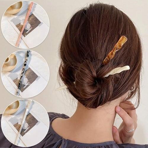 Fashion Chinese Style Hair Sticks Vintage Acetate Chopstick Women Hairpins Hair Clips Pins Wedding Hair Jewelry Accessories