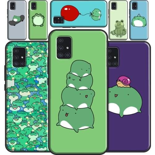 Cartoon Frog Case For Samsung A40 A10 A50 A70 A71 A51 Coque For Galaxy A20e A21S M21 M31 M11 Cover