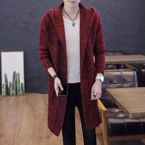 Mens sweaters 2018 sweater male winter long cardigans christmas jumper for men winter warm sweaters for men KK2661 L