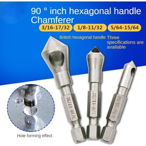 3pcs/LOT 90 Degrees Countersink Bit Set Deburring Drill Bits Tapper Hole Cutter Wood Wooden Metal Plastic Chamfer Set