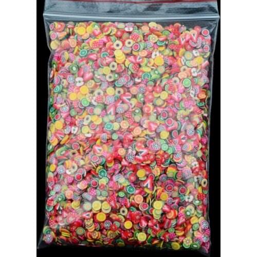 New 1000pcs/pack Nail Art 3D Fruit Slices Polymer Clay DIY Slice Decoration Nail Sticker Mixed Stype for Choice