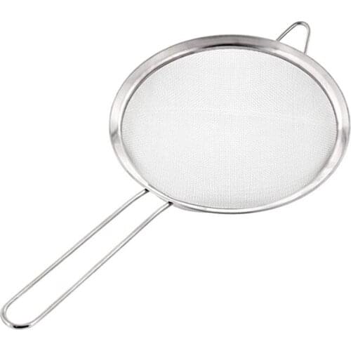 HOT Mesh Wire Oil strainer colander Spoon Strainer Flour Colander Sieve Sifter Kitchen Cooking Tool Food Filter