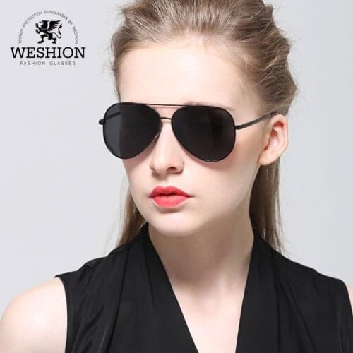 WESHION Retro Sunglasses Men Polarized Oval Brand Designer Pilot Shades Driving Fishing Sun Glasses 2018 UV400 Zonnebril Mannen