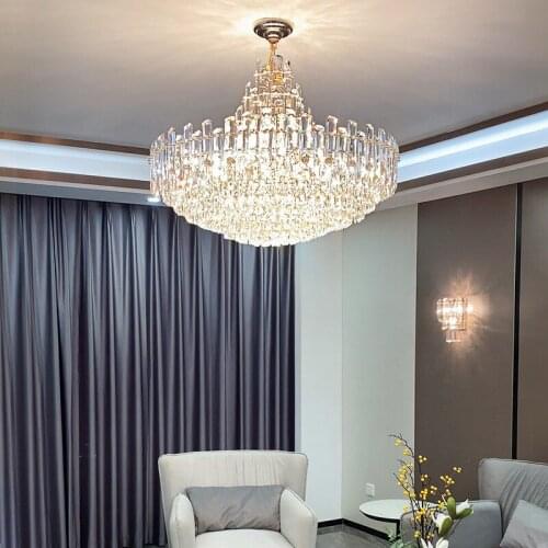 Modern Luxury K9 Crystal Pendant Lights Led Indoor Lighting Hanging Light Fixture Bedroom Living Dining Room Villa Decor Lamp