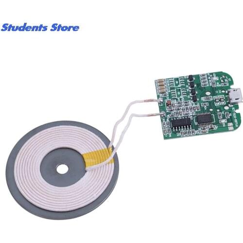 DC 5V Qi Standard Wireless Phone Charger PCBA Circuit Board With Coil Wireless Charging Micro USB DIY For Smartphones