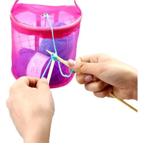 Woolen Yarn Storage Travel Storage DIY Crochet Yarn Bag Mesh Woolen Yarn Storage Case for DIY Sewing Weaving Storage