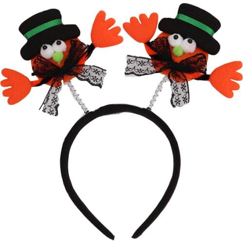 Ghost Festival Glowing Headband Pumpkin Cartoon Adult Children Headband Dance Party Performance Party Props Halloween Toy