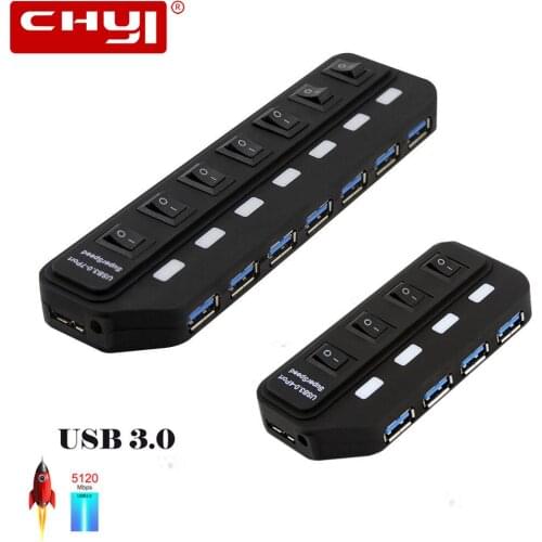 USB Hub 3.0 USB Splitter High Speed Multi 4 7 USB Powered Ports All In One USB Hab Adapter PC Computer Accessories For Macbook